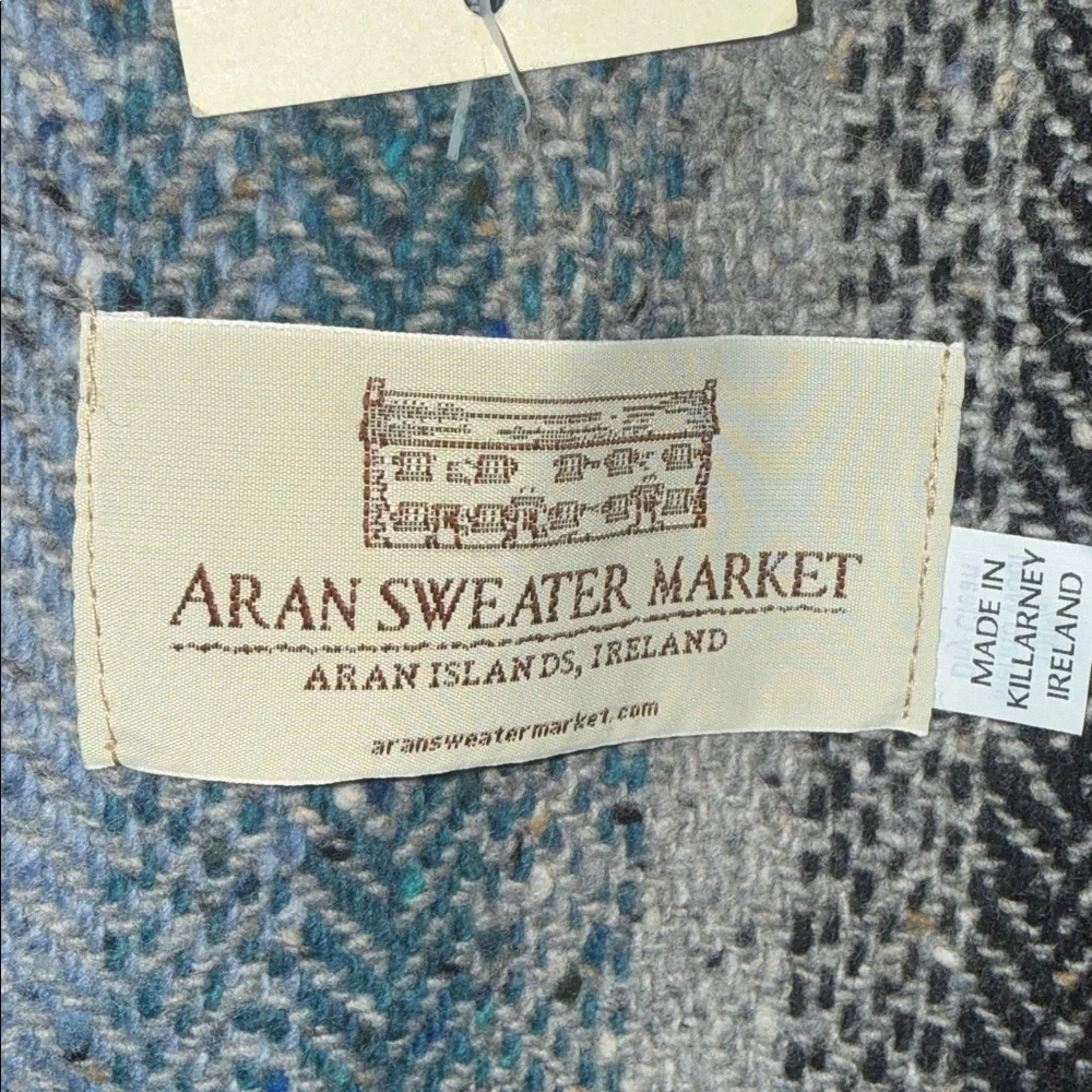 Aran Sweater Market Merino Wool Herringbone Scarf Made in Ireland